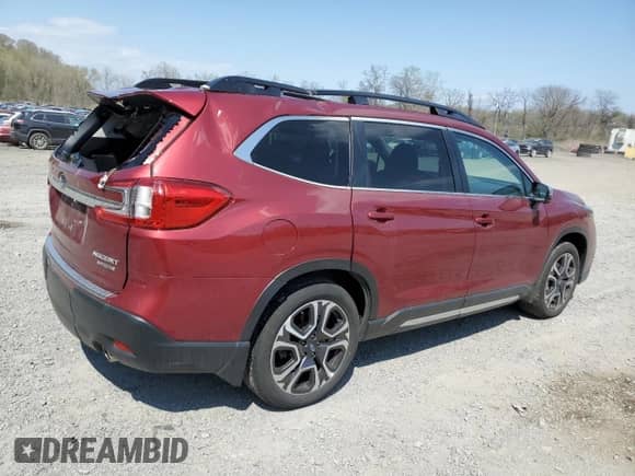 2023 Subaru Ascent Limited with VIN 4S4WMARD9P3414344, listed as a Copart auction lot 54435035 with 24,432 mi miles and Salvage title. Bid and sale history available at DreamBid. Image 3.