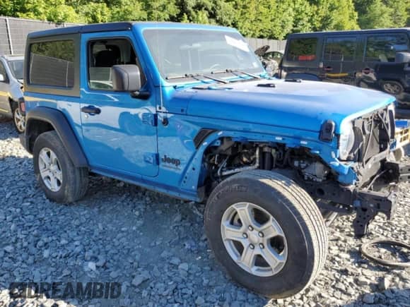 2022 Jeep Wrangler Willys с VIN 1C4GJXAG9NW166943, выставлен на аукционе Copart как лот 57827174 с пробегом 35 537 миль миль и Списание • Salvage title. История ставок и продаж доступна на DreamBid. Изображение 4.