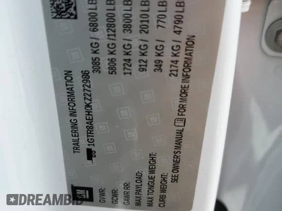 2019 GMC Sierra 1500 with VIN 1GTR8AEH0KZ272986, listed as a Copart auction lot 70875954 with 31,431 mi miles and Salvage title. Bid and sale history available at DreamBid. Image 13.