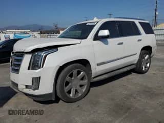 2016 Cadillac Escalade Luxury Collection with VIN 1GYS3BKJ6GR456389, listed as a Copart auction lot 56992305 with 124,581 mi miles and Salvage title. Bid and sale history available at DreamBid. Image 1.