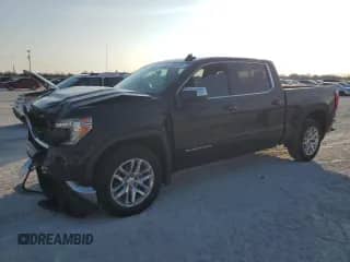 2020 GMC Sierra 1500 SLE with VIN 3GTP8BEK3LG399435, listed as a Copart auction lot 88021825 with 99,980 mi miles and Salvage title. Bid and sale history available at DreamBid. Image 1.