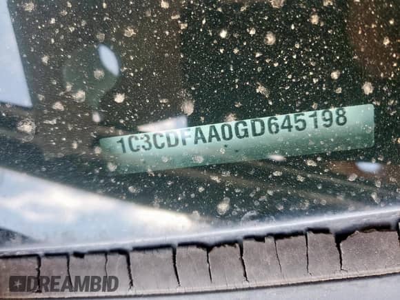 2016 Dodge Dart SE with VIN 1C3CDFAA0GD645198, listed as a Copart auction lot 69041925 with 70,057 mi miles and Salvage title. Bid and sale history available at DreamBid. Image 13.