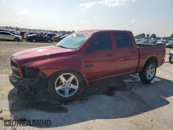 2015 Ram 1500 Express with VIN 1C6RR7KG6FS648365, listed as a Copart auction lot 66403685 with 110,156 mi miles and Salvage title. Bid and sale history available at DreamBid. Image 1.
