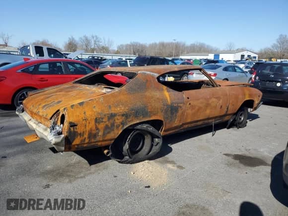 1969 Chevrolet Malibu с VIN 136379G341224, выставлен на аукционе Copart как лот 47850555 с пробегом Не указан миль и Списание • Salvage title. История ставок и продаж доступна на DreamBid. Изображение 3.