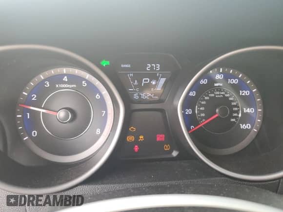 2014 Hyundai Elantra with VIN KMHDH6AH5EU026431, listed as a Copart auction lot 62230395 with 167,624 mi miles and Salvage title. Bid and sale history available at DreamBid. Image 9.