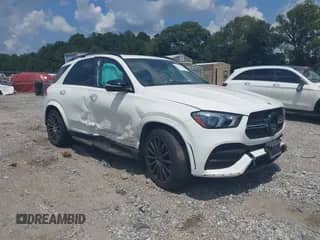 2021 Mercedes-Benz GLE 350 with VIN 4JGFB4JB8MA359958, listed as a IAAI auction lot 43025523 with 99,413 mi miles and . Bid and sale history available at DreamBid. Image 1.