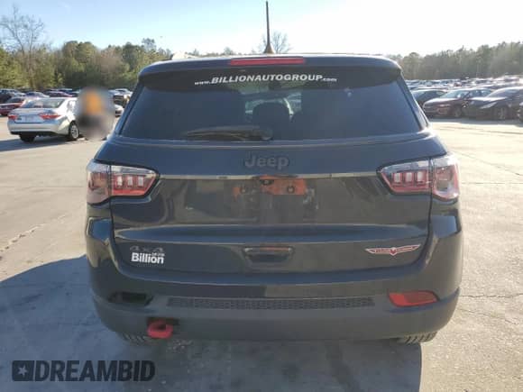 2017 Jeep Compass Trailhawk with VIN 3C4NJDDB3HT656830, listed as a Copart auction lot 86705404 with 50,753 mi miles and Salvage title. Bid and sale history available at DreamBid. Image 6.
