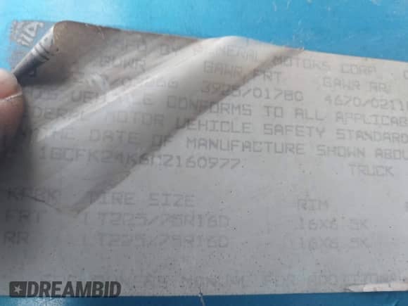 1991 Chevrolet Silverado 2500 с VIN 1GCFK24K6MZ160977, выставлен на аукционе IAAI как лот 43325876 с пробегом 186 461 миль миль и . История ставок и продаж доступна на DreamBid. Изображение 9.