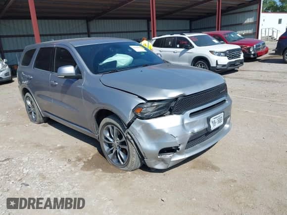 2020 Dodge Durango GT with VIN 1C4RDJDG1LC146340, listed as a IAAI auction lot 42848881 with 80,569 mi miles and . Bid and sale history available at DreamBid. Image 1.