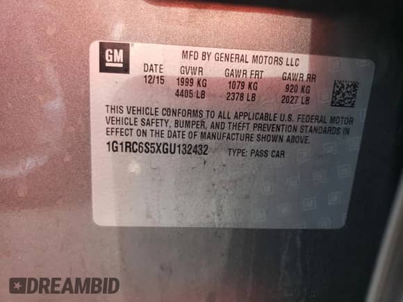 2016 Chevrolet Volt LT с VIN 1G1RC6S5XGU132432, выставлен на аукционе Copart как лот 41502733 с пробегом 99 788 миль миль и . История ставок и продаж доступна на DreamBid. Изображение 13.