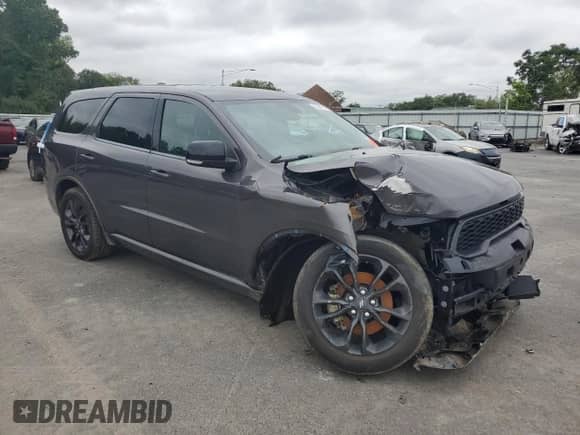 2021 Dodge Durango GT Plus with VIN 1C4RDJDG0MC521250, listed as a Copart auction lot 68247305 with 76,920 mi miles and Salvage title. Bid and sale history available at DreamBid. Image 4.