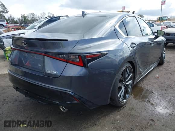 2021 Lexus IS 350 F Sport with VIN JTHGZ1B28M5047647, listed as a IAAI auction lot 41520143 with 27,544 mi miles and . Bid and sale history available at DreamBid. Image 4.