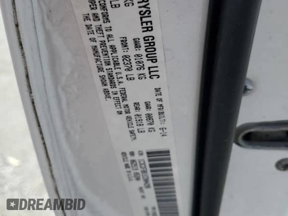 2014 Dodge Dart SXT with VIN 1C3CDFBB1ED904298, listed as a Copart auction lot 66368275 with 173,113 mi miles and Salvage title. Bid and sale history available at DreamBid. Image 12.