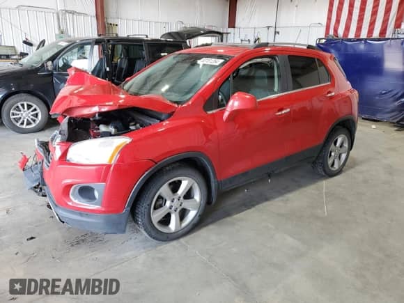 2015 Chevrolet Trax LTZ z VIN KL7CJTSB8FB178680, wystawiony jako Copart lot #51426995 z przebiegiem 120 912 mil mil oraz Szkoda całkowita • Salvage title. Historia ofert i sprzedaży dostępna na DreamBid. Obrazek 1.