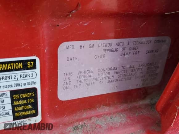 2004 Chevrolet Aveo LS with VIN KL1TJ62654B183492, listed as a Copart auction lot 78705514 with 131,630 mi miles and Clean title. Bid and sale history available at DreamBid. Image 12.