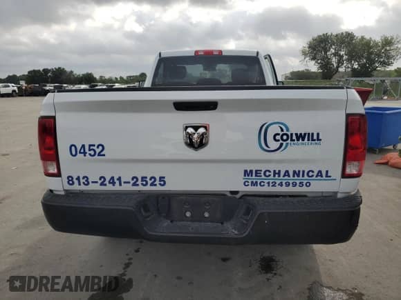 2022 Ram 1500 Tradesman with VIN 3C6JR6DG8NG330452, listed as a Copart auction lot 48117074 with 13,570 mi miles and Salvage title. Bid and sale history available at DreamBid. Image 6.