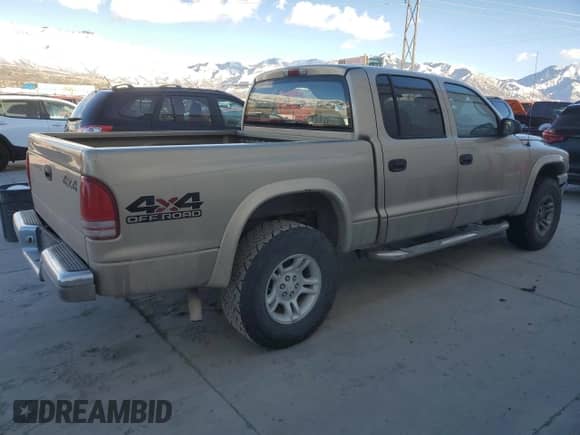 2002 Dodge Dakota SLT with VIN 1B7HG48N22S559708, listed as a Copart auction lot 46359165 with 235,537 mi miles and Salvage title. Bid and sale history available at DreamBid. Image 3.
