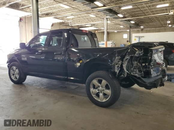 2019 Ram 1500 Express with VIN 1C6RR7FGXKS523681, listed as a Copart auction lot 80610025 with 135,828 mi miles and Salvage title. Bid and sale history available at DreamBid. Image 2.