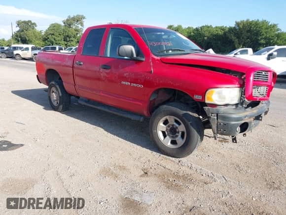 2004 Dodge 2500 SLT with VIN 1D7KU28D44J271097, listed as a IAAI auction lot 43007870 with Not provided miles and . Bid and sale history available at DreamBid. Image 1.