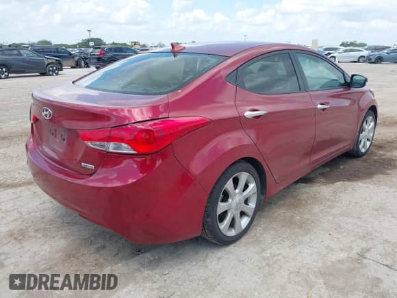 2013 Hyundai Elantra GLS with VIN 5NPDH4AE4DH417108, listed as a IAAI auction lot 42731744 with 185,440 mi miles and . Bid and sale history available at DreamBid. Image 4.