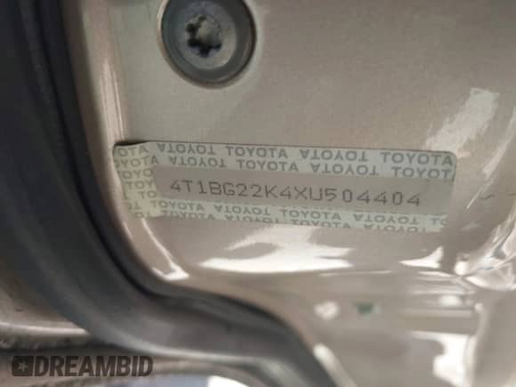 1999 Toyota Camry LE с VIN 4T1BG22K4XU504404, выставлен на аукционе IAAI как лот 43058844 с пробегом 214 196 миль миль и . История ставок и продаж доступна на DreamBid. Изображение 9.