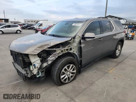 2018 Chevrolet Traverse LT Cloth z VIN 1GNERGKW4JJ112373, wystawiony jako Copart lot #89824645 z przebiegiem 235 266 mil mil oraz Szkoda całkowita • Salvage title. Historia ofert i sprzedaży dostępna na DreamBid. Obrazek 1.