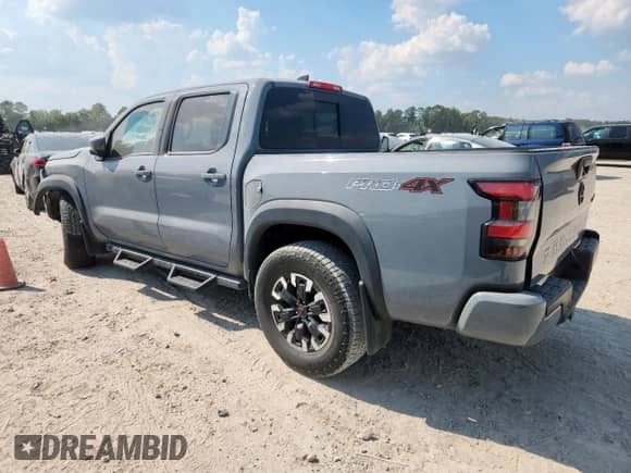 2023 Nissan Frontier SV with VIN 1N6ED1EK9PN662356, listed as a Copart auction lot 80653345 with 17,039 mi miles and Salvage title. Bid and sale history available at DreamBid. Image 2.
