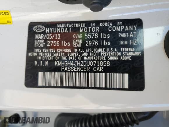 2013 Hyundai Equus Signature с VIN KMHGH4JH2DU071858, выставлен на аукционе Copart как лот 52321715 с пробегом 46 853 миль миль и Чистый • Clean title. История ставок и продаж доступна на DreamBid. Изображение 12.