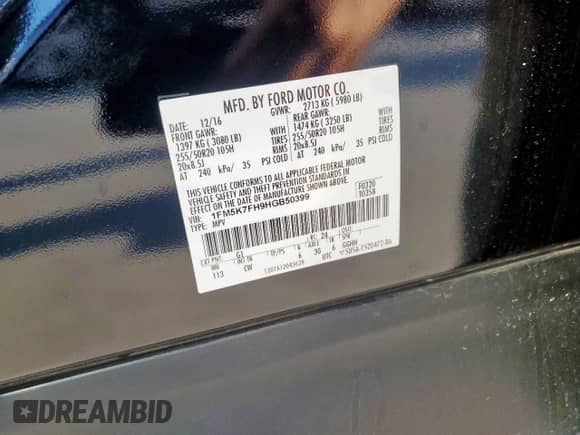 2017 Ford Explorer Limited z VIN 1FM5K7FH9HGB50399, wystawiony jako Copart lot #80117595 z przebiegiem 77 871 mil mil oraz Szkoda całkowita • Salvage title. Historia ofert i sprzedaży dostępna na DreamBid. Obrazek 14.