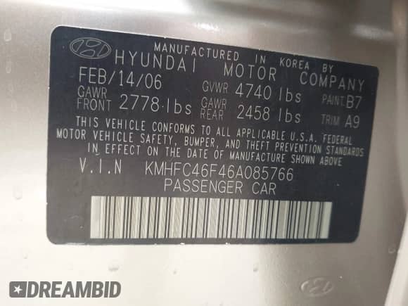 2006 Hyundai Azera SE с VIN KMHFC46F46A085766, выставлен на аукционе IAAI как лот 42421778 с пробегом 124 057 миль миль и . История ставок и продаж доступна на DreamBid. Изображение 9.