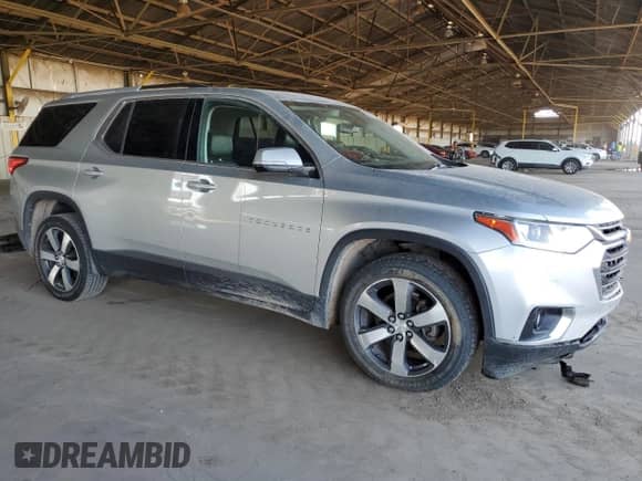 2018 Chevrolet Traverse LT z VIN 1GNEVHKW9JJ269110, wystawiony jako Copart lot #69884765 z przebiegiem 120 236 mil mil oraz Szkoda całkowita • Salvage title. Historia ofert i sprzedaży dostępna na DreamBid. Obrazek 4.