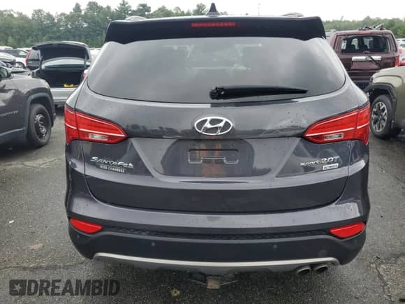2015 Hyundai Santa Fe with VIN 5XYZW4LA3FG256329, listed as a Copart auction lot 66890075 with Not provided miles and Salvage title. Bid and sale history available at DreamBid. Image 6.