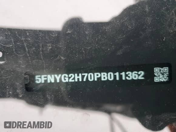 2023 Honda Pilot Touring with VIN 5FNYG2H70PB011362, listed as a Copart auction lot 44759765 with 19,676 mi miles and Salvage title. Bid and sale history available at DreamBid. Image 15.