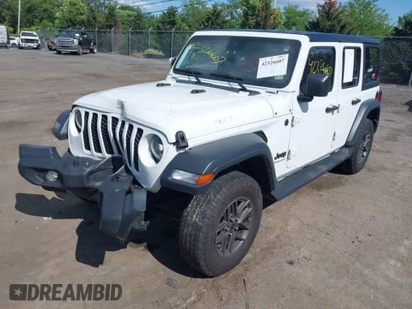 2024 Jeep Wrangler Sport S с VIN 1C4PJXDNXRW108968, выставлен на аукционе IAAI как лот 42326607 с пробегом 44 259 миль миль и . История ставок и продаж доступна на DreamBid. Изображение 2.
