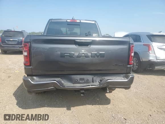 2025 Ram 1500 Tradesman with VIN 1C6RRFGG0SN646400, listed as a Copart auction lot 65794815 with 9,838 mi miles and Salvage title. Bid and sale history available at DreamBid. Image 6.