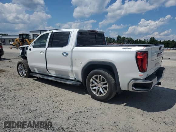 2020 GMC Sierra 1500 SLT with VIN 3GTU9DET2LG282398, listed as a Copart auction lot 63860545 with 88,670 mi miles and Salvage title. Bid and sale history available at DreamBid. Image 2.