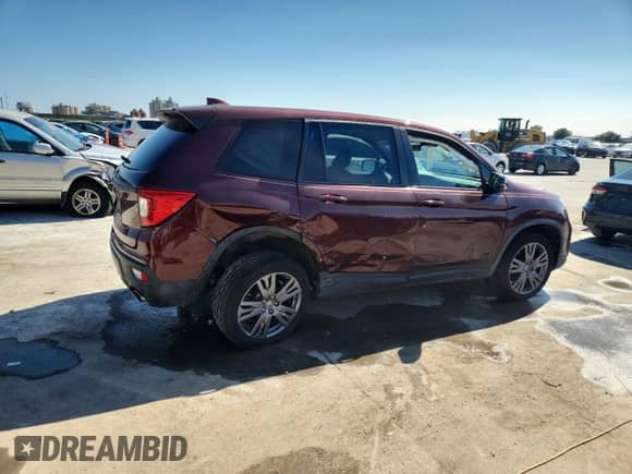 2020 Honda Passport EX-L with VIN 5FNYF7H51LB004722, listed as a Copart auction lot 87407905 with 28,860 mi miles and Salvage title. Bid and sale history available at DreamBid. Image 3.