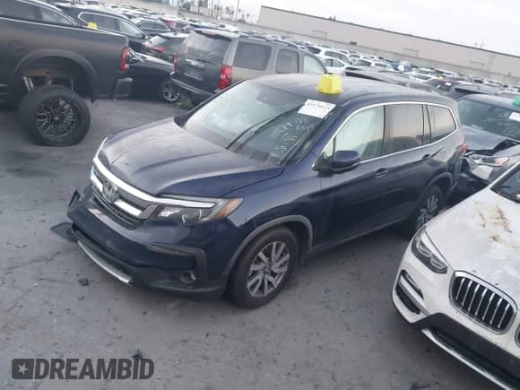 2019 Honda Pilot EX with VIN 5FNYF5H36KB026796, listed as a IAAI auction lot 43176624 with Not provided miles and . Bid and sale history available at DreamBid. Image 2.