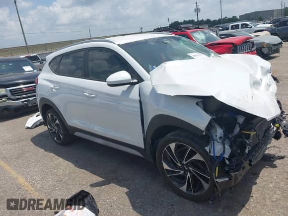 2021 Hyundai Tucson Ultimate with VIN KM8J33AL5MU353009, listed as a IAAI auction lot 42991279 with 36,492 mi miles and . Bid and sale history available at DreamBid. Image 1.