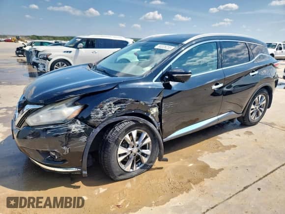 2015 Nissan Murano Platinum with VIN 5N1AZ2MH9FN205698, listed as a Copart auction lot 80326255 with 225,557 mi miles and Salvage title. Bid and sale history available at DreamBid. Image 1.