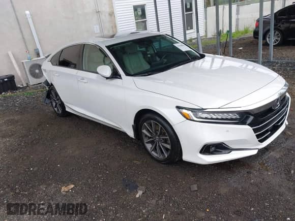 2021 Honda Accord EX-L z VIN 1HGCV1F55MA088021, wystawiony jako IAAI lot #43298036 z przebiegiem 70 039 mil mil oraz . Historia ofert i sprzedaży dostępna na DreamBid. Obrazek 1.