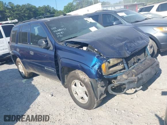 2002 Chevrolet TrailBlazer LS with VIN 1GNDS13S922507783, listed as a IAAI auction lot 42681111 with 237,310 mi miles and . Bid and sale history available at DreamBid. Image 1.