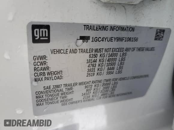 2022 Chevrolet Silverado 3500HD LTZ z VIN 1GC4YUEY9NF106158, wystawiony jako Copart lot #50033485 z przebiegiem 11 721 mil mil oraz Szkoda całkowita • Salvage title. Historia ofert i sprzedaży dostępna na DreamBid. Obrazek 13.