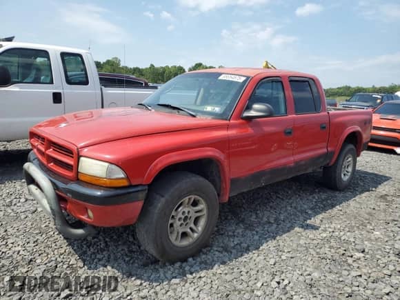 2003 Dodge Dakota Sport with VIN 1D7HG38N43S363450, listed as a Copart auction lot 68654675 with 223,509 mi miles and Salvage title. Bid and sale history available at DreamBid. Image 1.