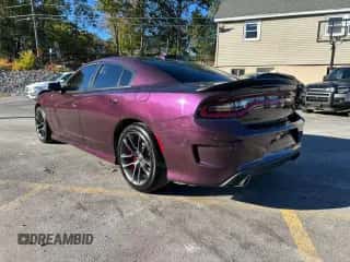 2022 Dodge Charger Scat Pack with VIN 2C3CDXGJ4NH220838, listed as a Copart auction lot 87195355 with 9,286 mi miles and Clean title. Bid and sale history available at DreamBid. Image 2.