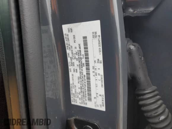 2016 Ford F-150 XLT with VIN 1FTEW1EP7GFA12749, listed as a Copart auction lot 57659355 with Not provided miles and Salvage title. Bid and sale history available at DreamBid. Image 12.