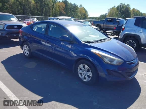 2016 Hyundai Elantra SE z VIN 5NPDH4AE1GH752802, wystawiony jako IAAI lot #43466223 z przebiegiem 161 878 mil mil oraz . Historia ofert i sprzedaży dostępna na DreamBid. Obrazek 1.