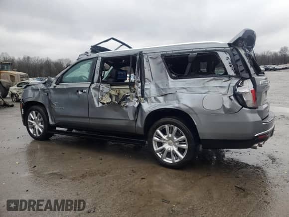 2023 Chevrolet Suburban High Country z VIN 1GNSKGKL1PR310240, wystawiony jako Copart lot #45290155 z przebiegiem 46 158 mil mil oraz Szkoda całkowita • Salvage title. Historia ofert i sprzedaży dostępna na DreamBid. Obrazek 2.