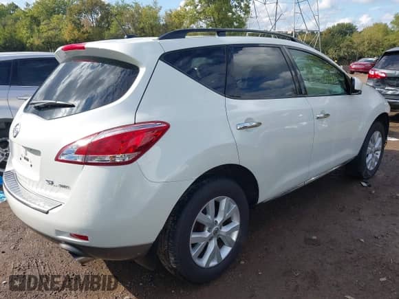 2011 Nissan Murano SL with VIN JN8AZ1MW6BW176621, listed as a IAAI auction lot 43392894 with 138,400 mi miles and . Bid and sale history available at DreamBid. Image 4.