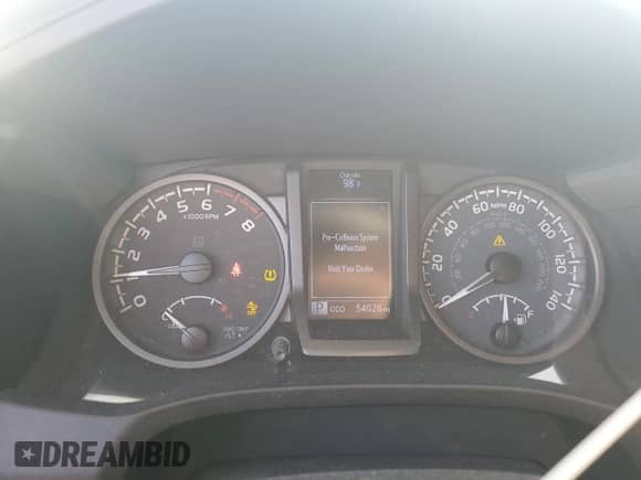 2020 Toyota Tacoma SR with VIN 3TMCZ5AN2LM367400, listed as a Copart auction lot 80845875 with 54,026 mi miles and Salvage title. Bid and sale history available at DreamBid. Image 9.
